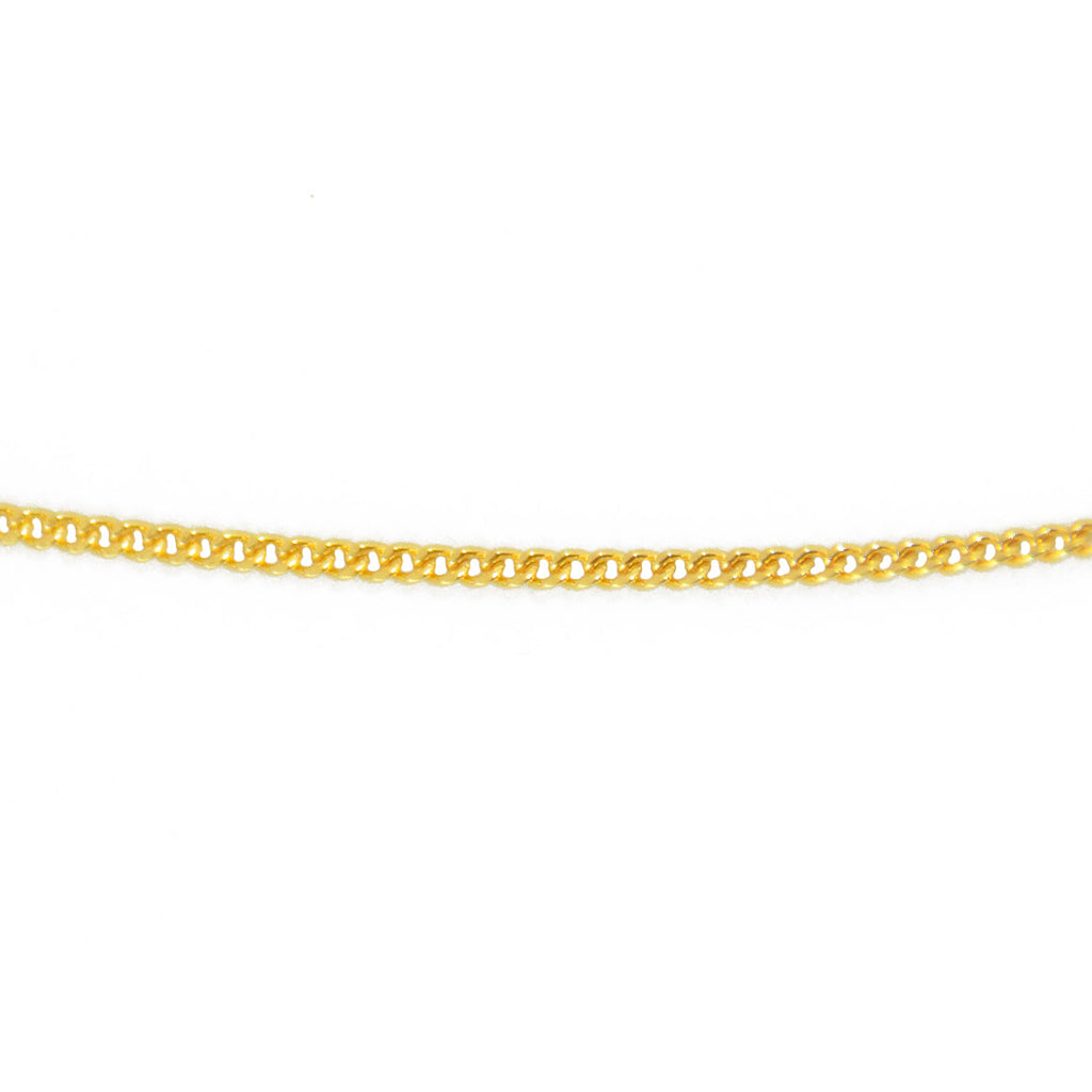 Collier doré maille gourmette limée