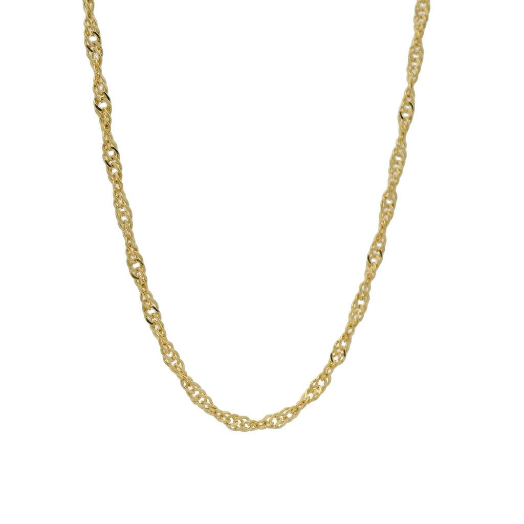 Collier doré maille Singapour 42 cm