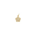 Charms doré fleur avec zircons blancs