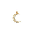 Charms doré grande lune avec zircons blancs