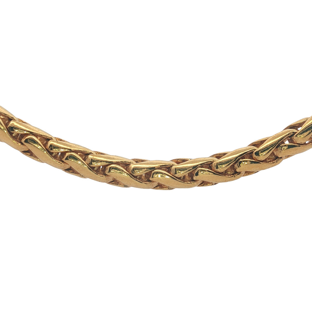 Collier doré maille palmier arrondie