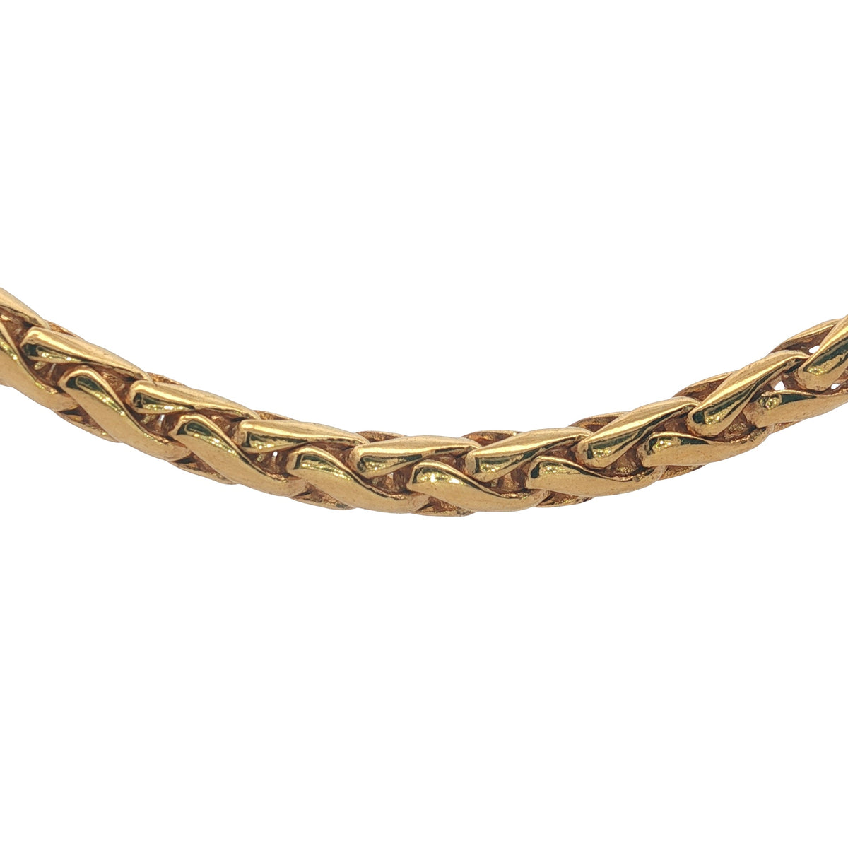 Collier doré maille palmier arrondie