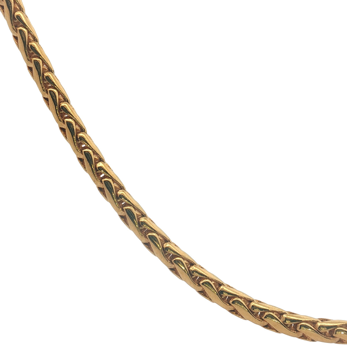 Collier doré maille palmier arrondie
