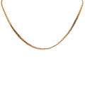 Collier doré maille palmier plate