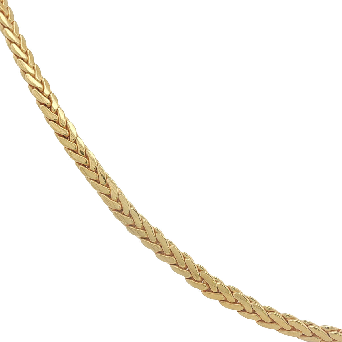 Collier doré maille palmier plate
