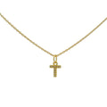 Collier doré petite lettre T zircons blancs 42 cm