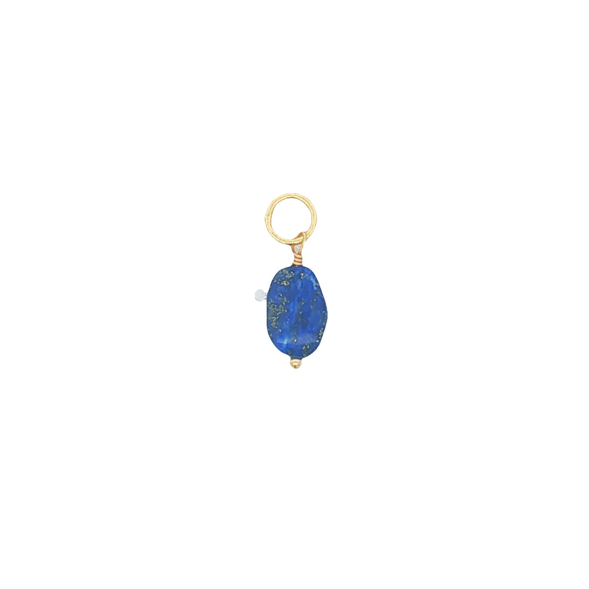 Charms doré en lapis lazulis ovale