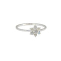 Bague fleur en argent 925 et labradorite - Bagues