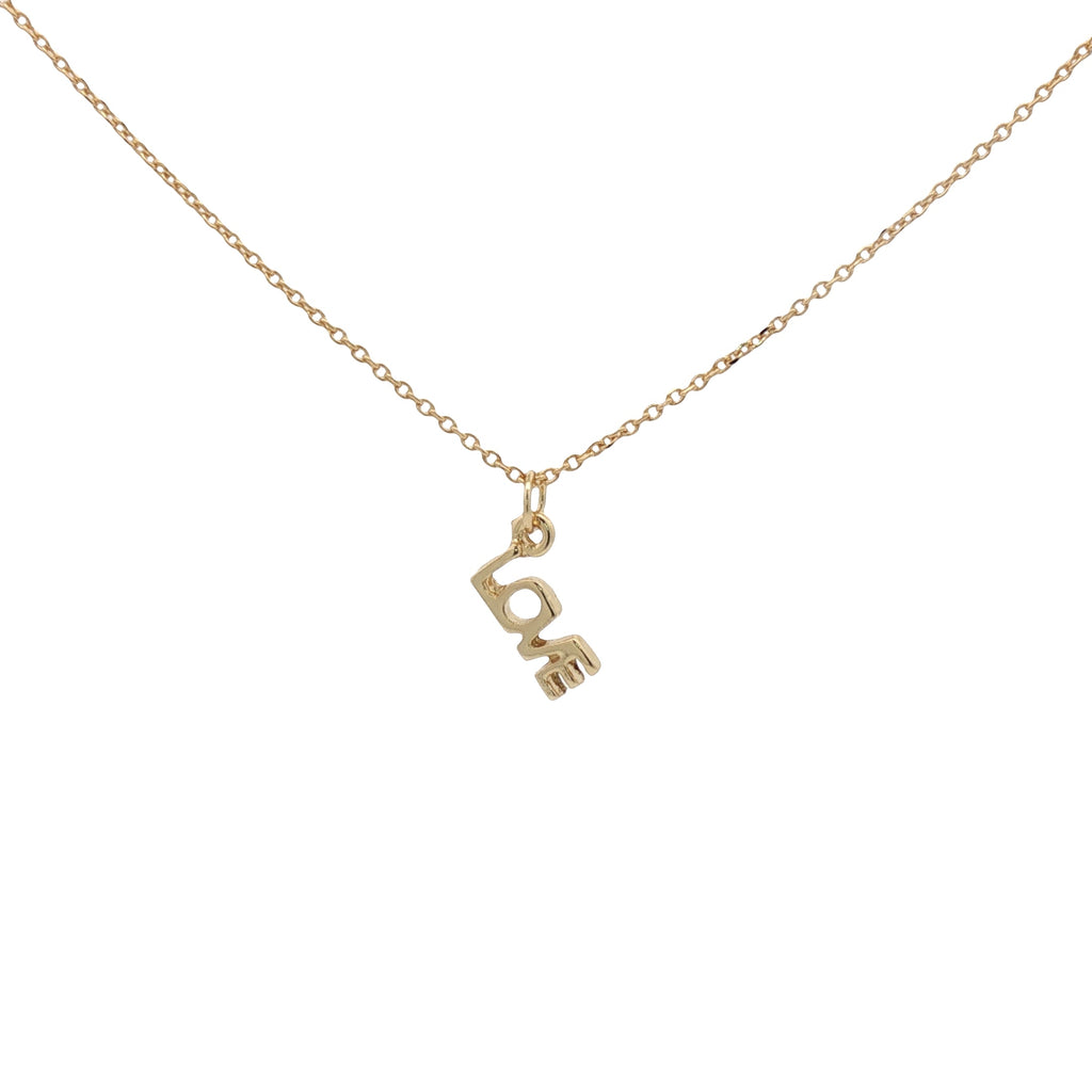 Collier doré love 42 cm