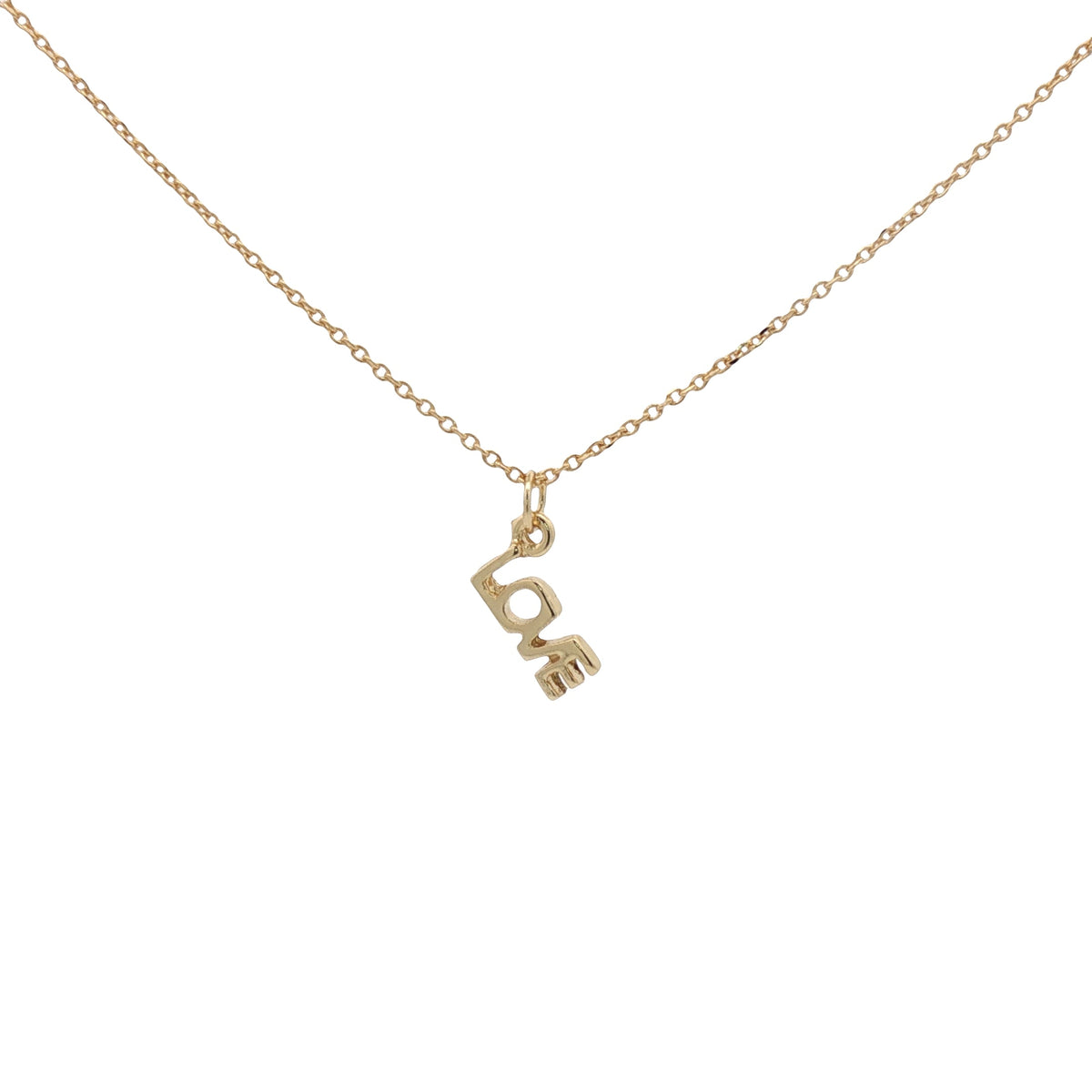 Collier doré love 42 cm