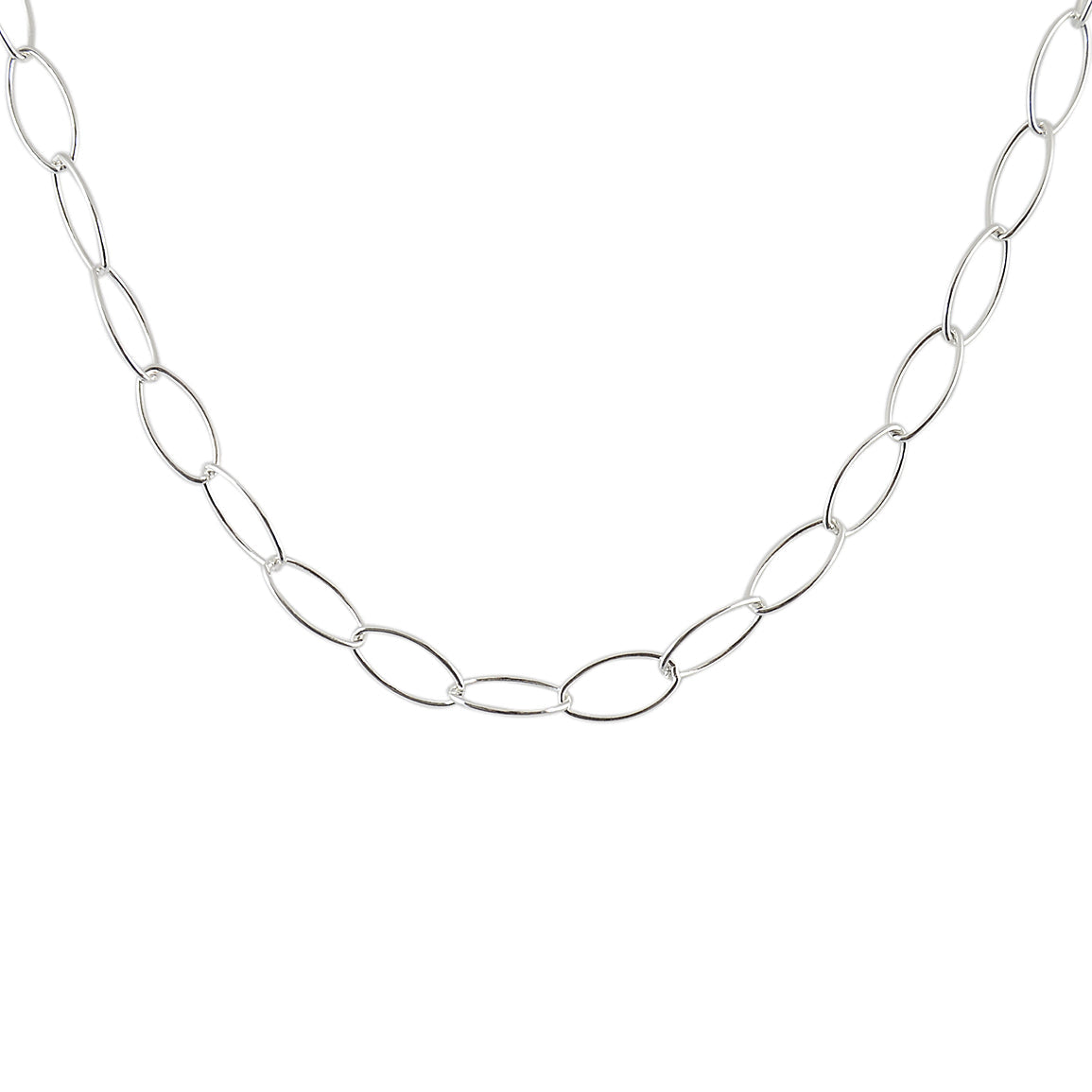 Collier argent maille ovale - 42CM