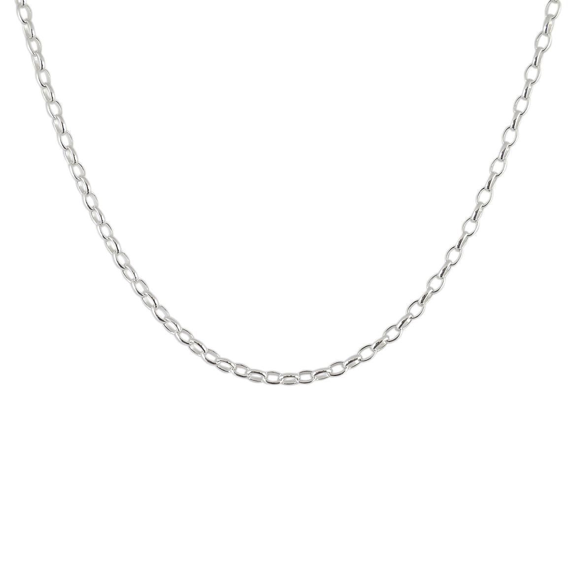 Collier argent maille jaseron ronde - 42CM