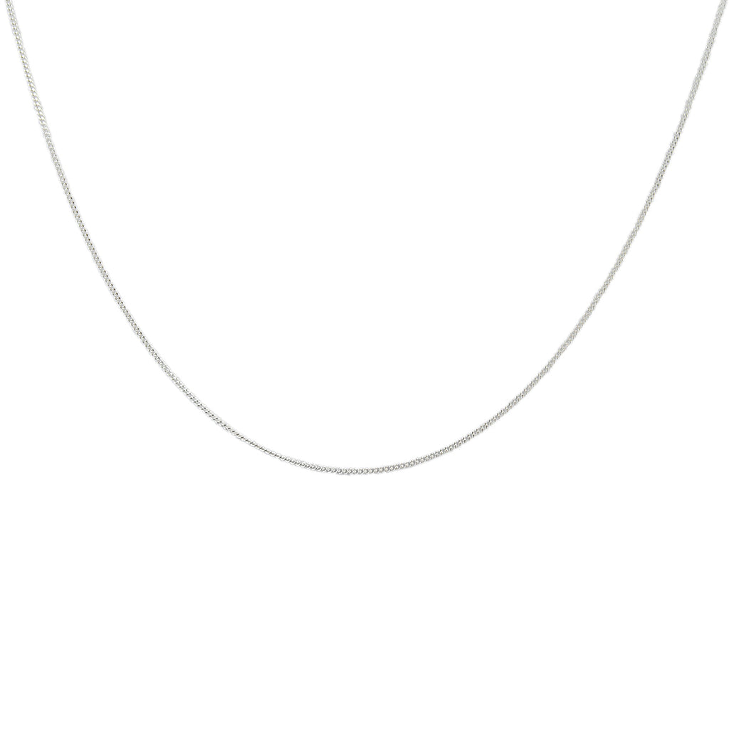 Collier argent maille gourmette limée 2 faces - 42CM