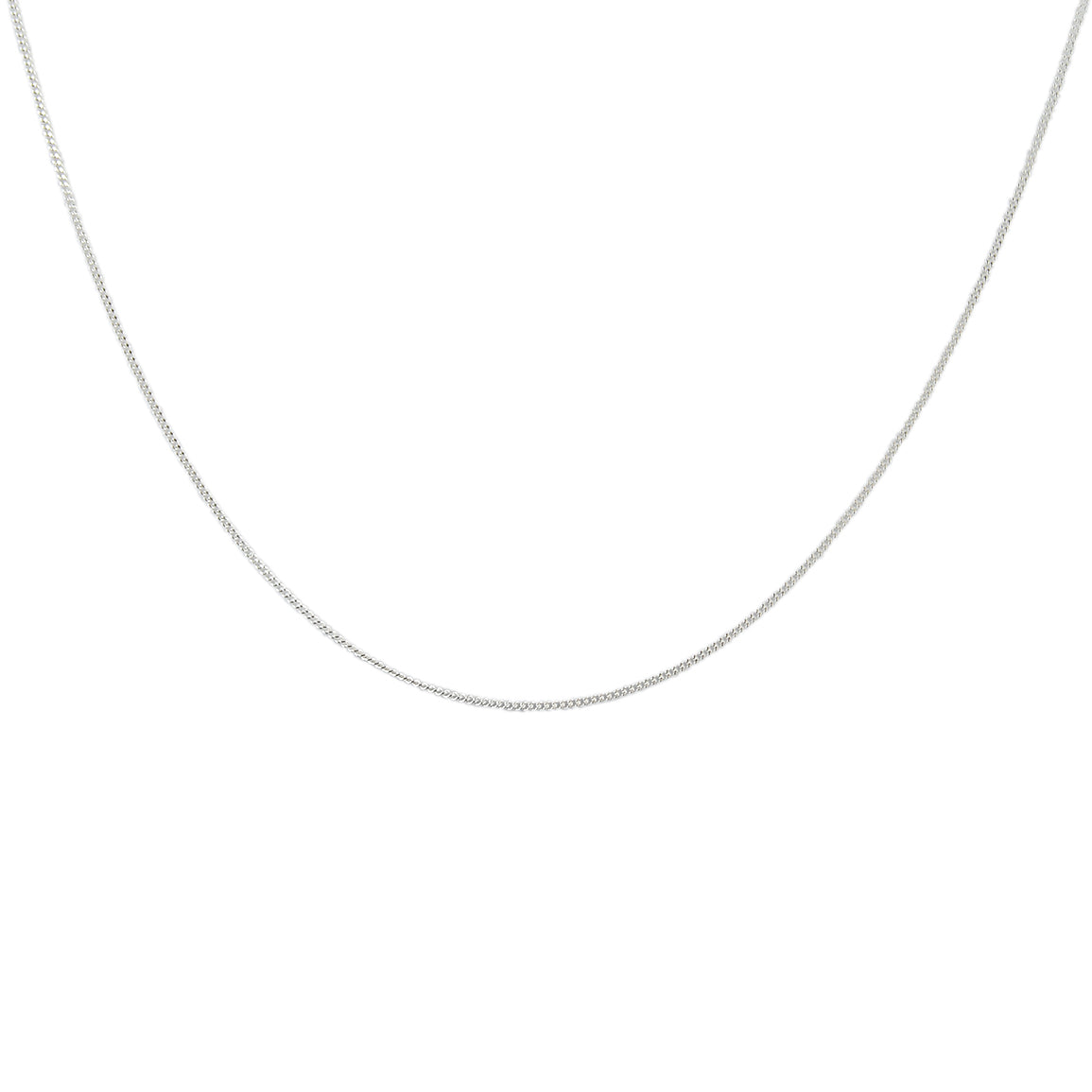 Collier argent maille gourmette limée 2 faces - 42CM
