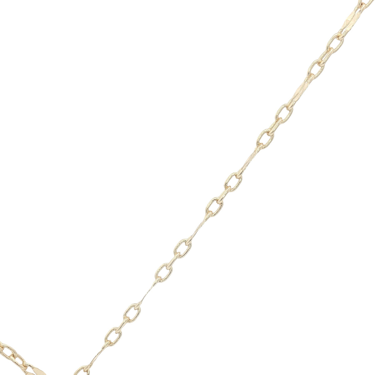 Collier doré oeil en nacre avec zircons blancs 50 cm