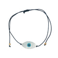 Bracelet doré fil fin oeil nacre ovale
