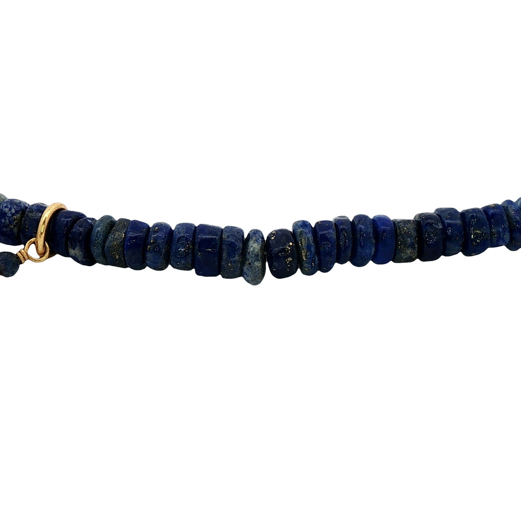 Collier doré avec pierre et chaines 42 cm