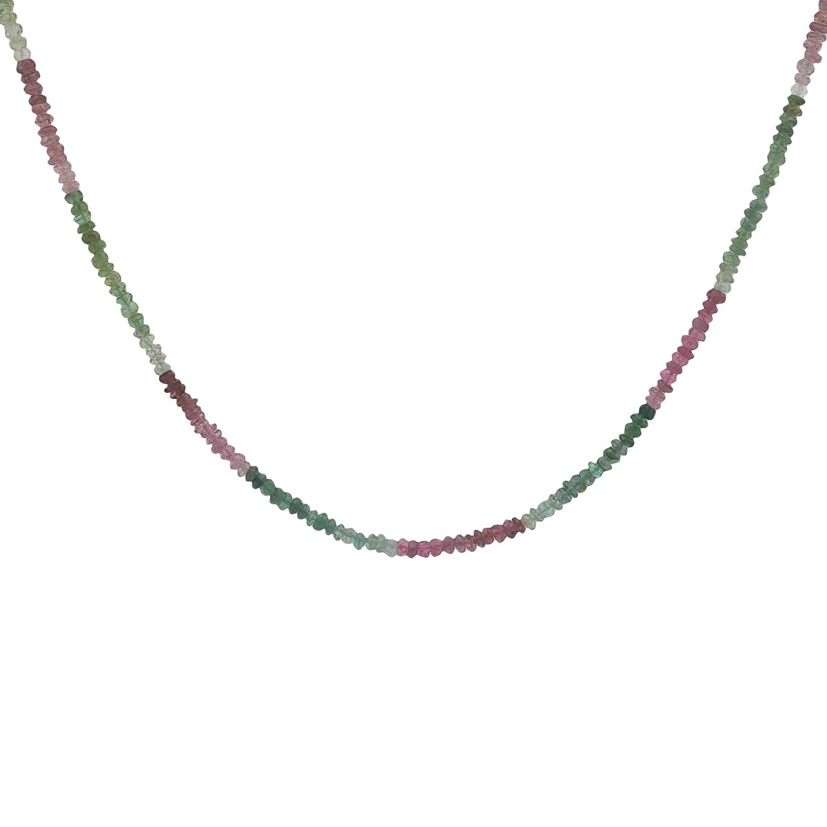 Collier doré en multi tourmaline 40 cm