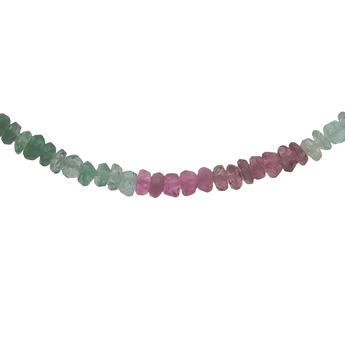 Collier doré en multi tourmaline 40 cm