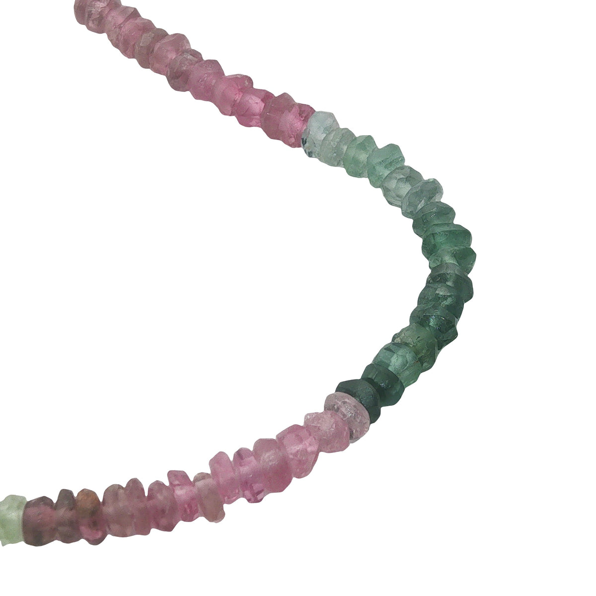 Collier doré en multi tourmaline 40 cm