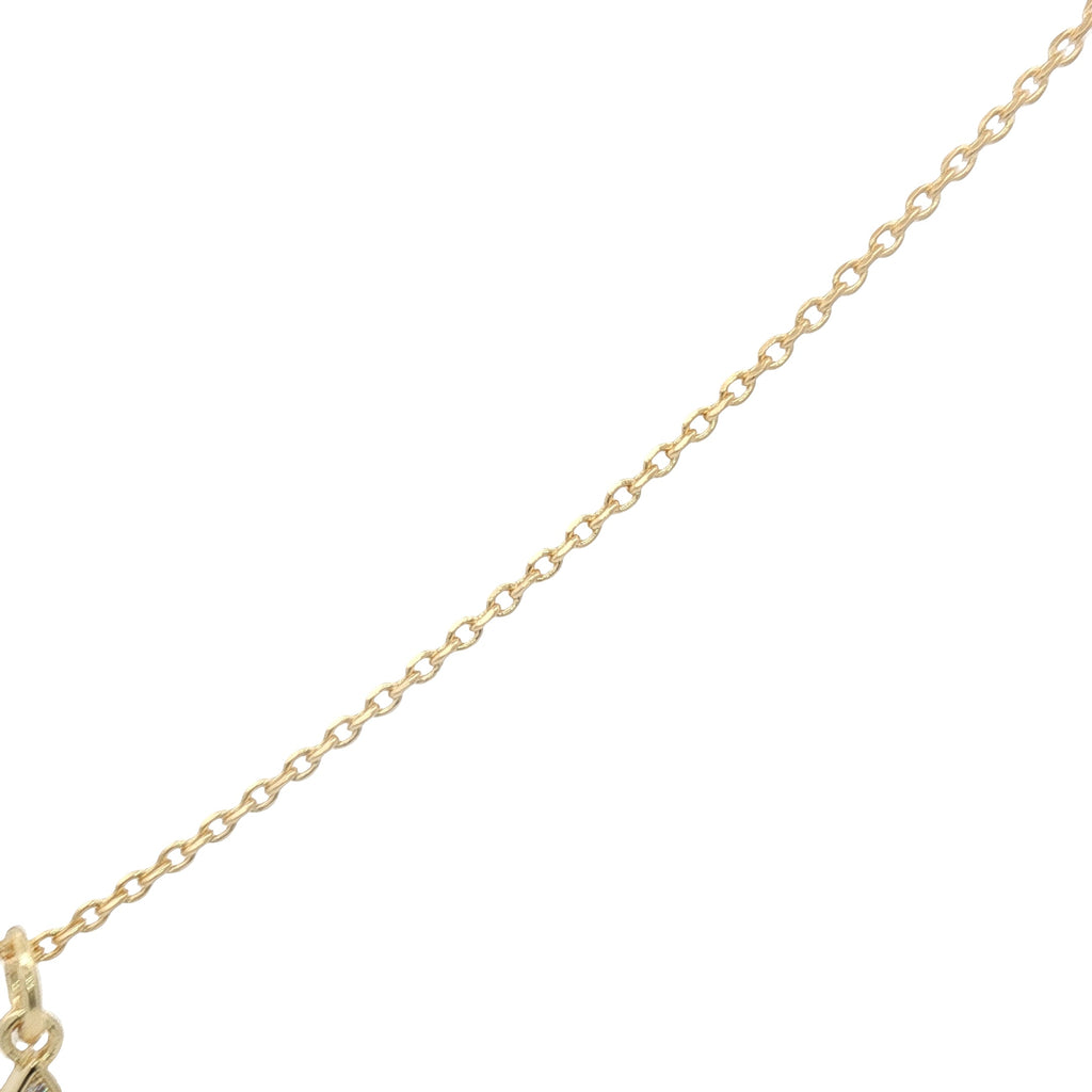 Collier doré étoile de David avec zircons 42 cm