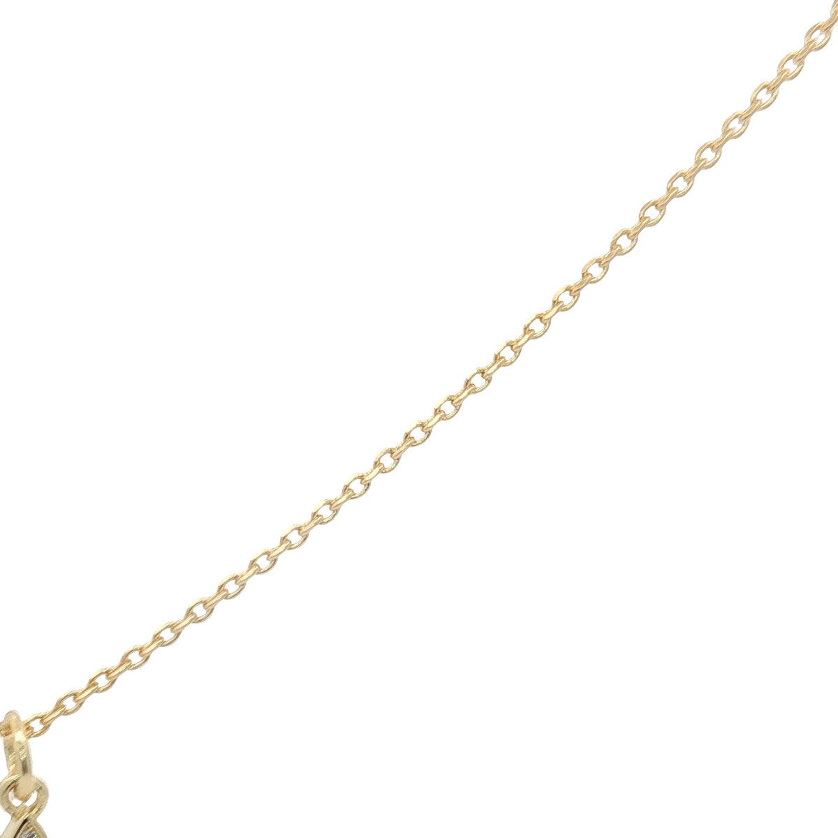 Collier doré étoile de David avec zircons 42 cm