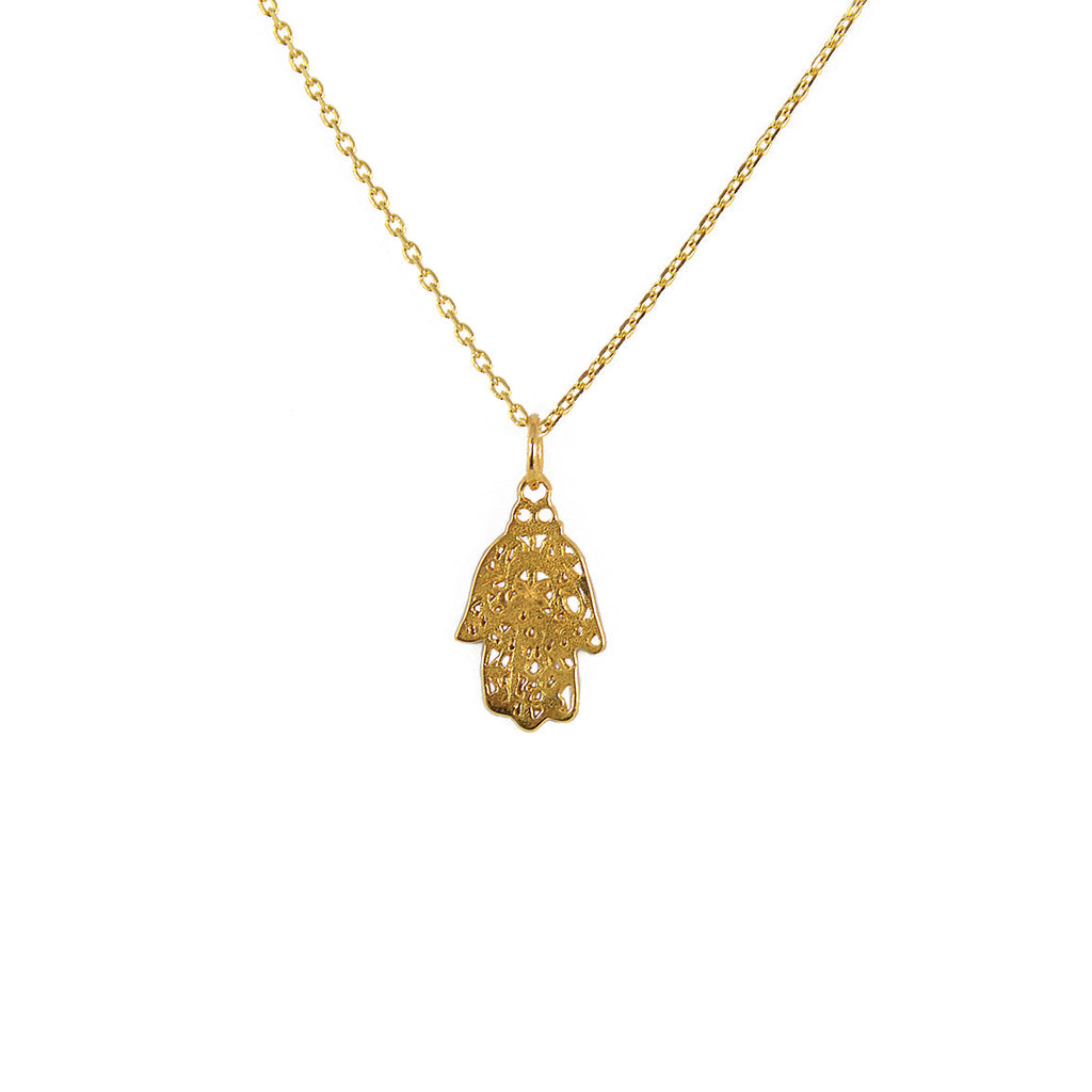 Collier main de fatma dorée
