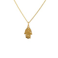 Collier main de fatma dorée