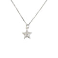 Collier étoile argent 925 et zircons blancs