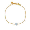 Bracelet doré oeil porte bonheur en nacre