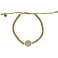 Bracelet tressé bleu jean et labradorite - DORÉ & PIERRE DE