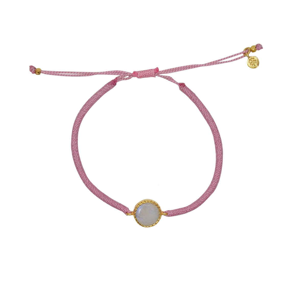 Bracelet tressé bleu jean et labradorite - ROSE & PIERRE DE