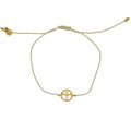 Bracelet tressé peace doré - BEIGE