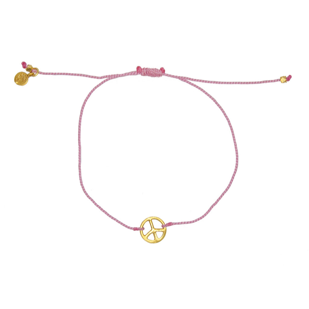 Bracelet tressé peace doré - ROSE
