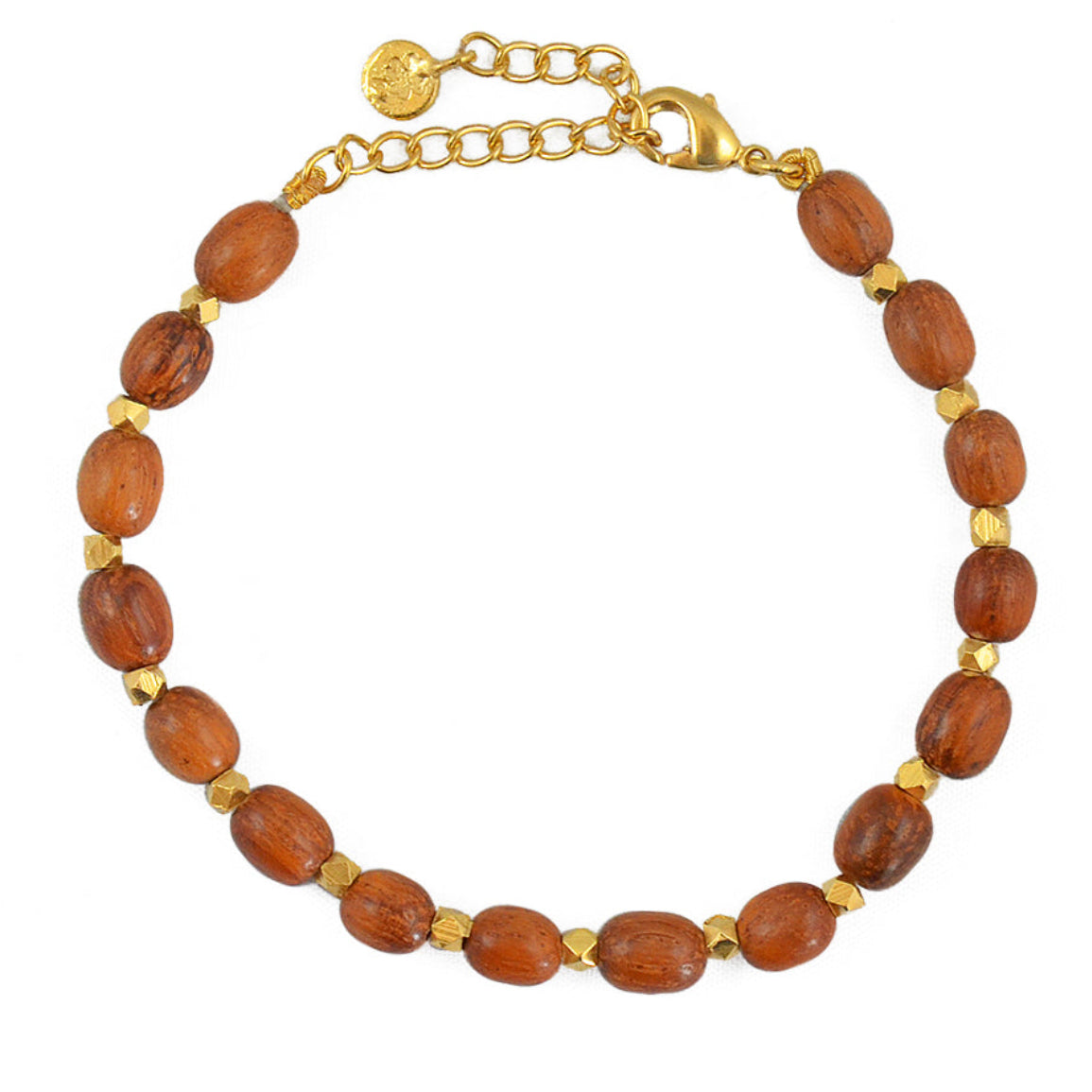 Bracelet perles rondes bois - BOIS OVALE