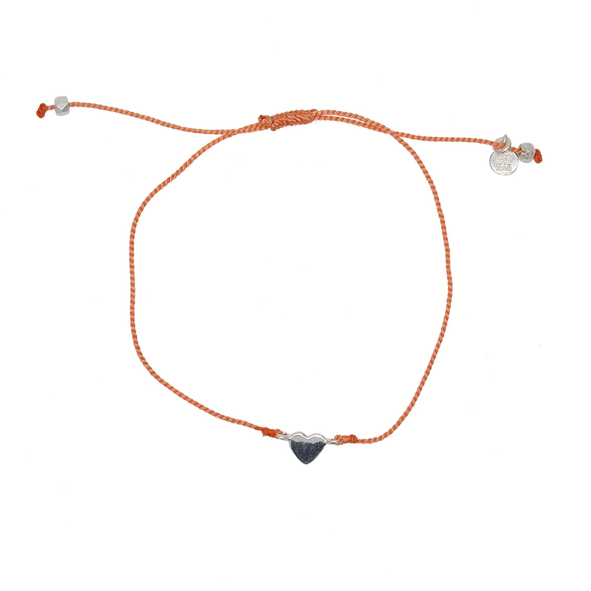 Bracelet fil fin coloré et coeur argent 925