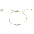 Bracelet fil fin coloré et coeur argent 925 - BEIGE