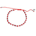 Bracelet perles en cornaline rouge et argent 925