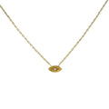 Collier doré petit oeil avec un zircon 42 cm