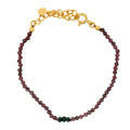 Bracelet doré en Grenat facettée