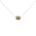 Collier doré perle incrustée de labradorite 42 cm