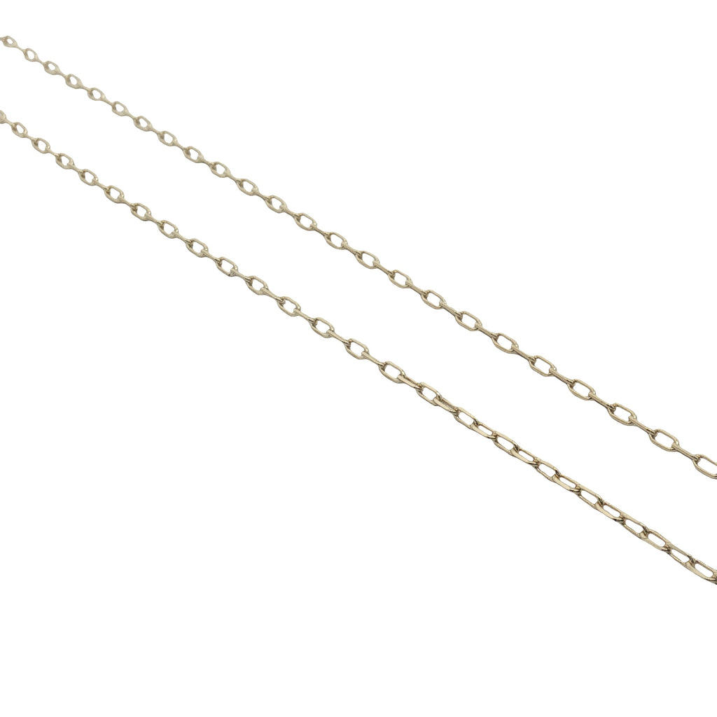 Collier doré maille rectangle 1 mm