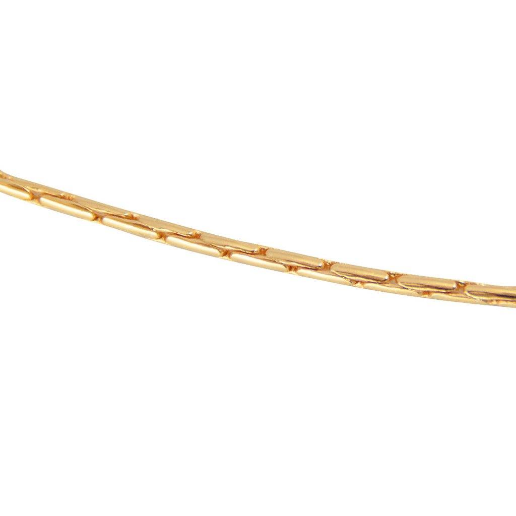Collier doré maille haricot ronde