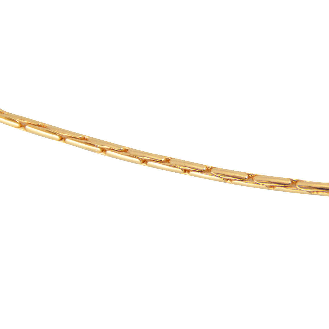 Collier doré maille haricot ronde