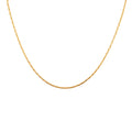 Collier doré maille haricot ronde