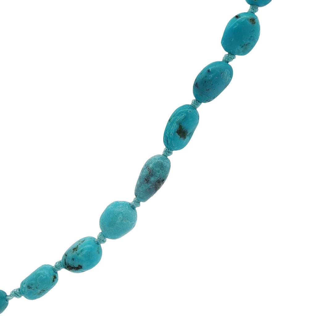 Collier doré pierres turquoise 38 cm