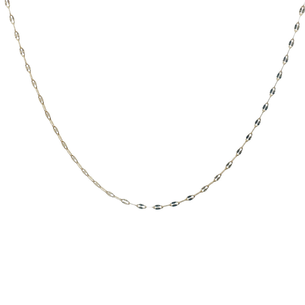 Collier doré maille ovale ciselée 1,9 mm
