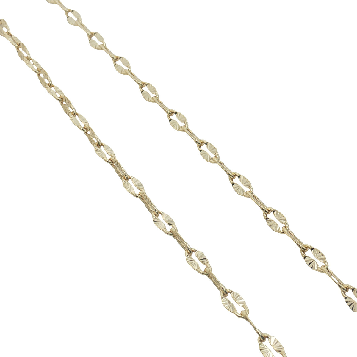 Collier doré maille ovale ciselée 1,9 mm