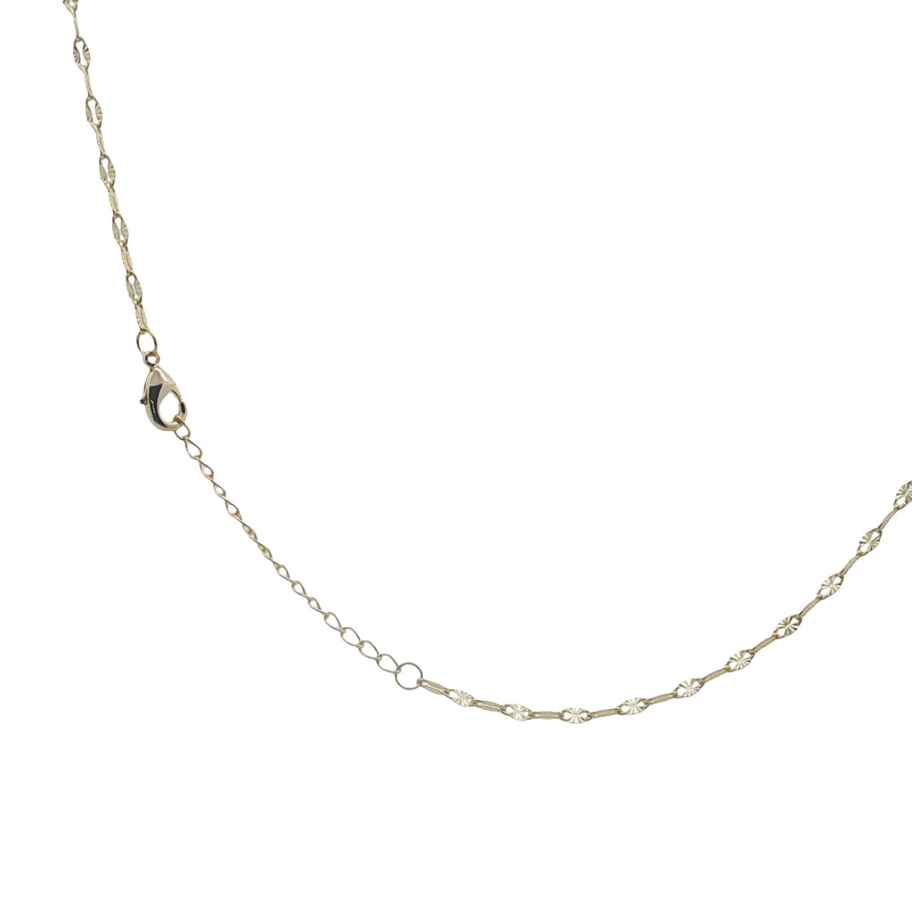 Collier doré maille ovale ciselée 1,9 mm