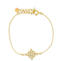 Bracelet doré étoile des vents et zircons